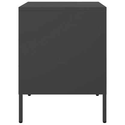 Tables de chevet 2 pcs noir 36x39x50,5 cm acier