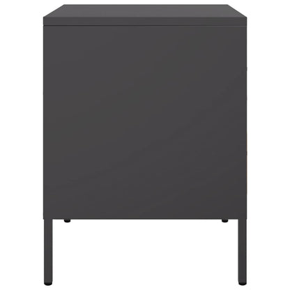 Tables de chevet 2 pcs noir 36x39x50,5 cm acier