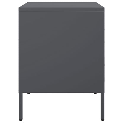 Table de chevet anthracite 36x39x50,5 cm acier