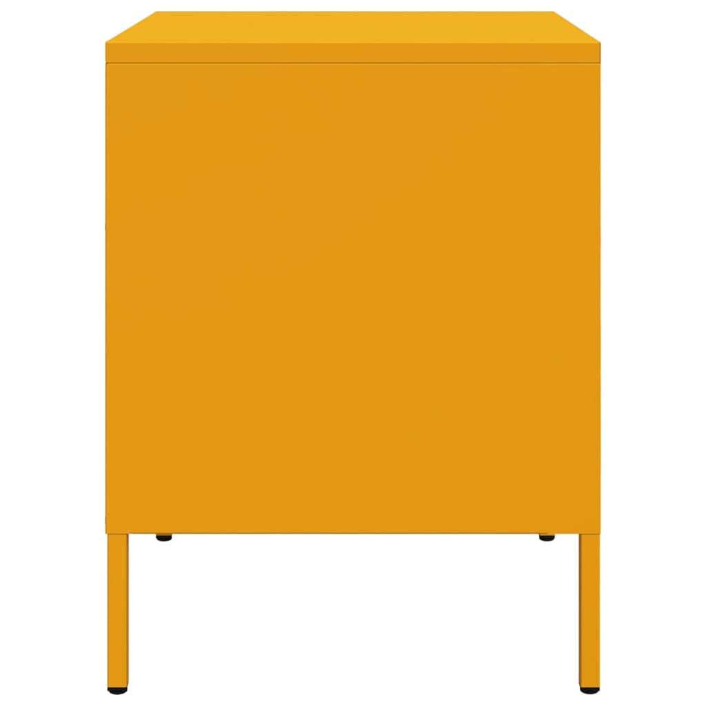 Tables de chevet 2 pcs jaune moutarde 36x39x50,5 cm acier