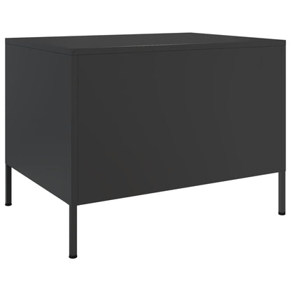 Table basse noir 68x50x50,5 cm acier