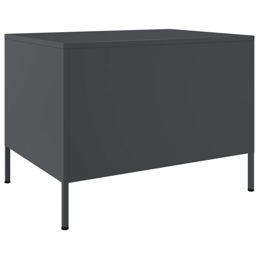 Table basse anthracite 68x50x50,5 cm acier