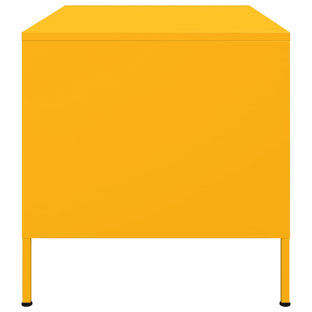 Table basse jaune moutarde 68x50x50,5 cm acier