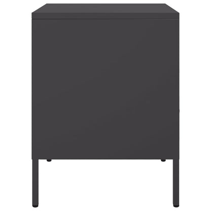 Table de chevet noir 36x39x50,5 cm acier