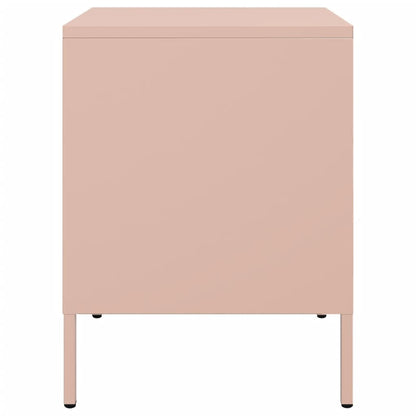 Tables de chevet 2 pcs rose 36x39x50,5 cm acier