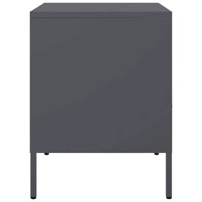 Table de chevet anthracite 36x39x50,5 cm acier