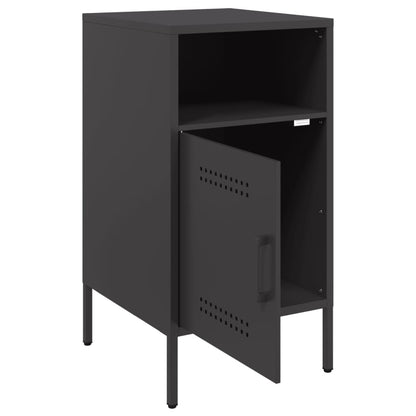 Tables de chevet 2 pcs noir 36x39x68 cm acier