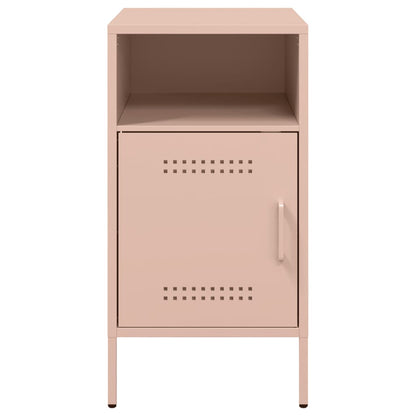 Tables de chevet 2 pcs rose 36x39x68 cm acier