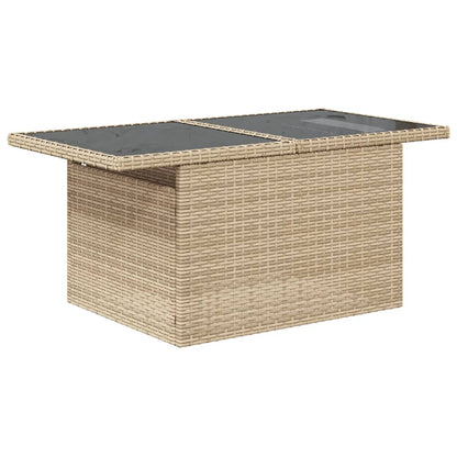 Salon de jardin avec coussins 5 pcs beige résine tressée