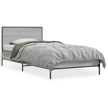 Cadre de lit sans matelas sonoma gris 90x200 cm