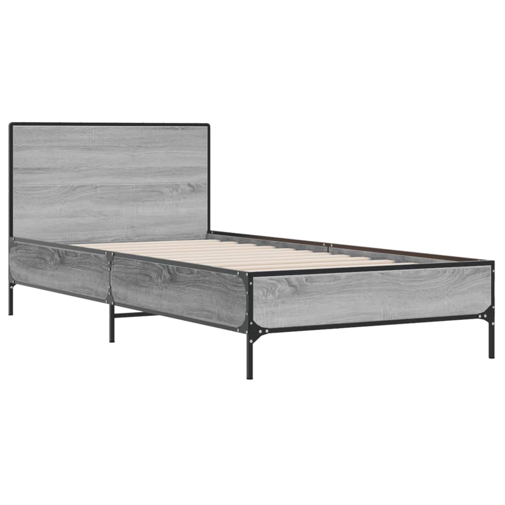 Cadre de lit sans matelas sonoma gris 90x200 cm