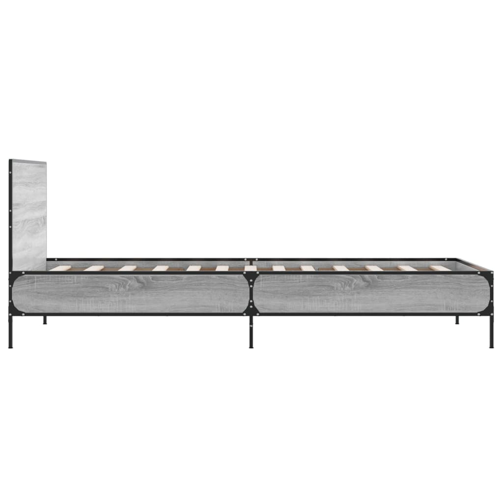 Cadre de lit sans matelas sonoma gris 90x200 cm