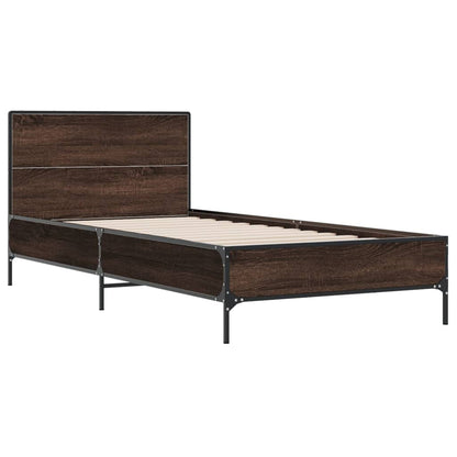 Cadre de lit sans matelas chêne marron 90x200 cm