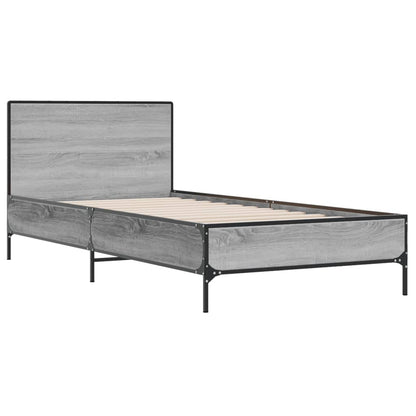 Cadre de lit sans matelas sonoma gris 100x200 cm