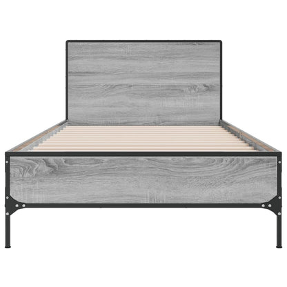 Cadre de lit sans matelas sonoma gris 100x200 cm