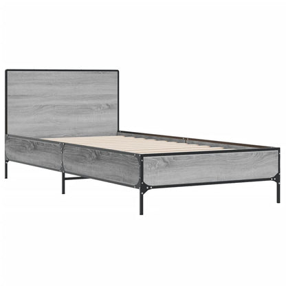 Cadre de lit sans matelas sonoma gris 75x190 cm