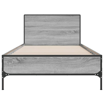 Cadre de lit sans matelas sonoma gris 75x190 cm