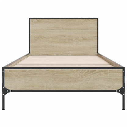 Cadre de lit sans matelas chêne sonoma 90x190 cm