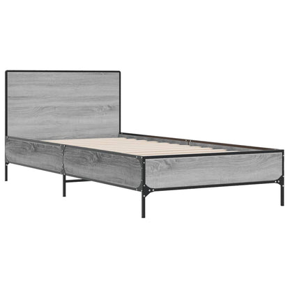 Cadre de lit sans matelas sonoma gris 90x190 cm