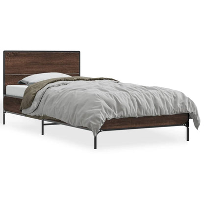 Cadre de lit sans matelas chêne marron 90x190 cm