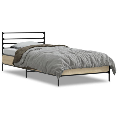 Cadre de lit sans matelas chêne sonoma 90x200 cm