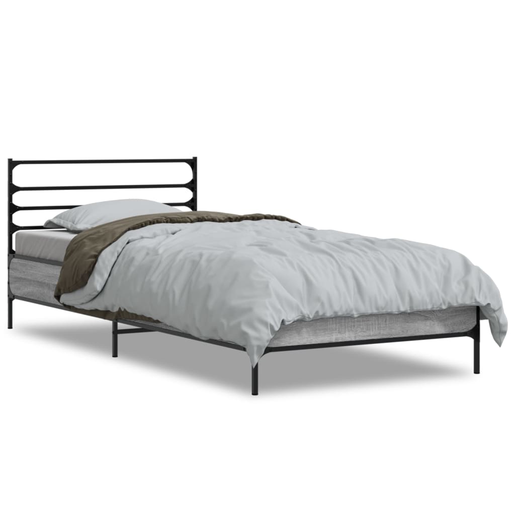 Cadre de lit sans matelas sonoma gris 90x200 cm