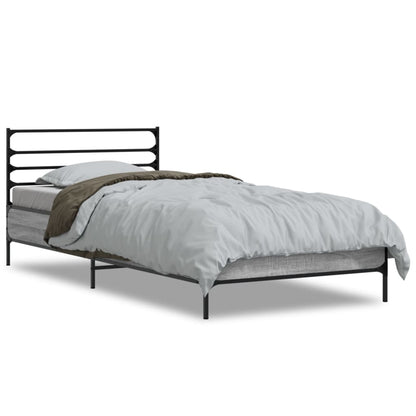 Cadre de lit sans matelas sonoma gris 90x200 cm