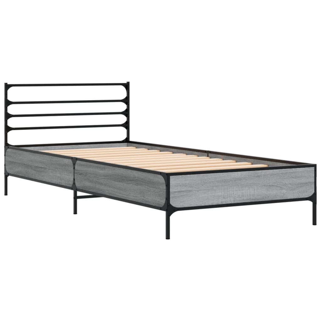 Cadre de lit sans matelas sonoma gris 90x200 cm