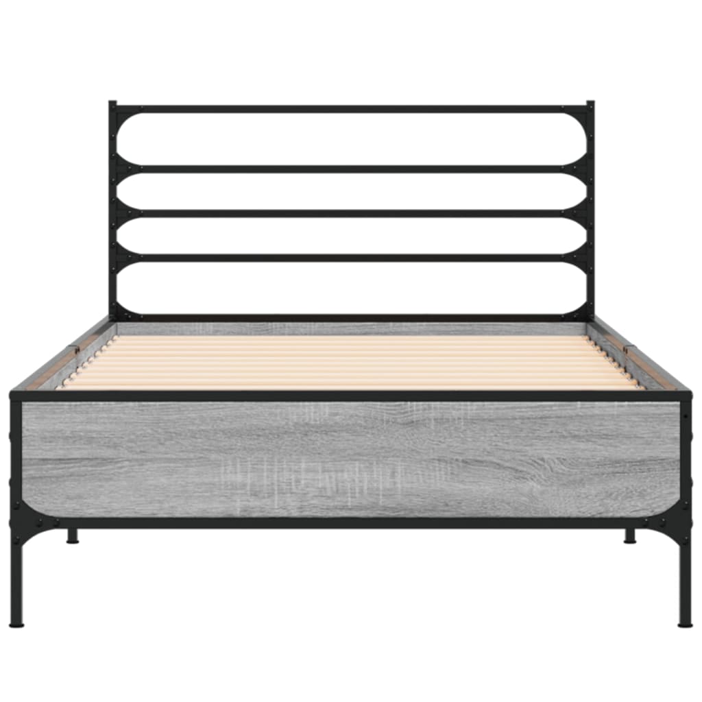 Cadre de lit sans matelas sonoma gris 90x200 cm