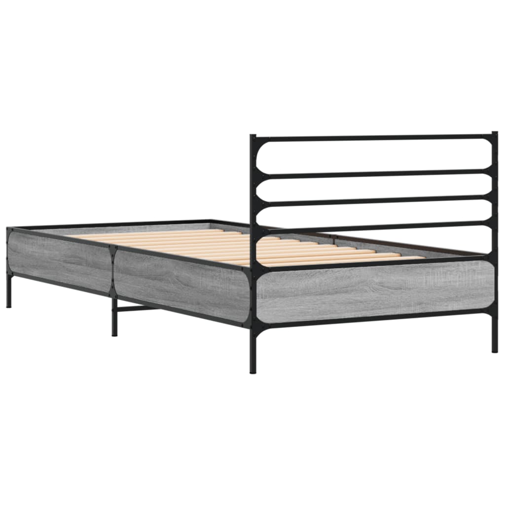 Cadre de lit sans matelas sonoma gris 90x200 cm