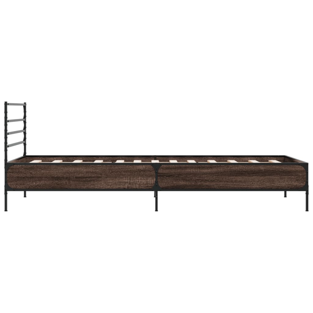 Cadre de lit sans matelas chêne marron 90x200 cm