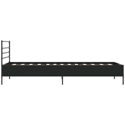 Cadre de lit sans matelas noir 100x200 cm