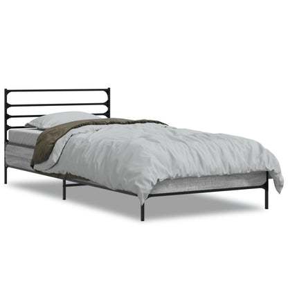 Cadre de lit sans matelas sonoma gris 100x200 cm