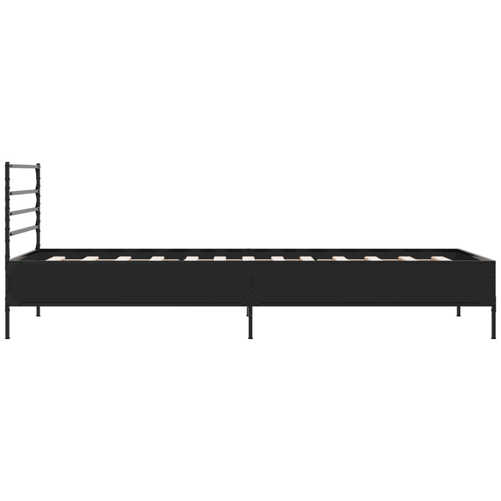 Cadre de lit sans matelas noir 90x190 cm