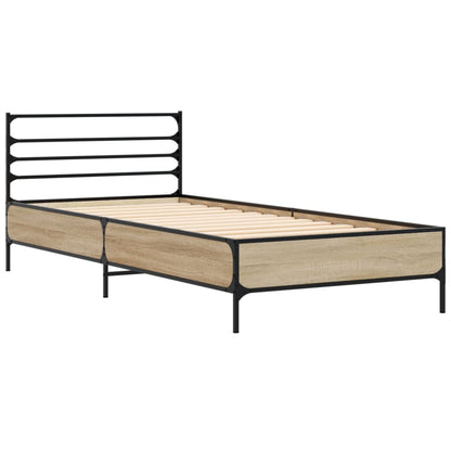 Cadre de lit sans matelas chêne sonoma 90x190 cm