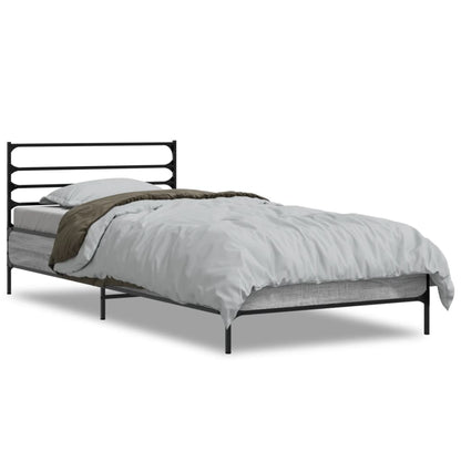 Cadre de lit sans matelas sonoma gris 90x190 cm