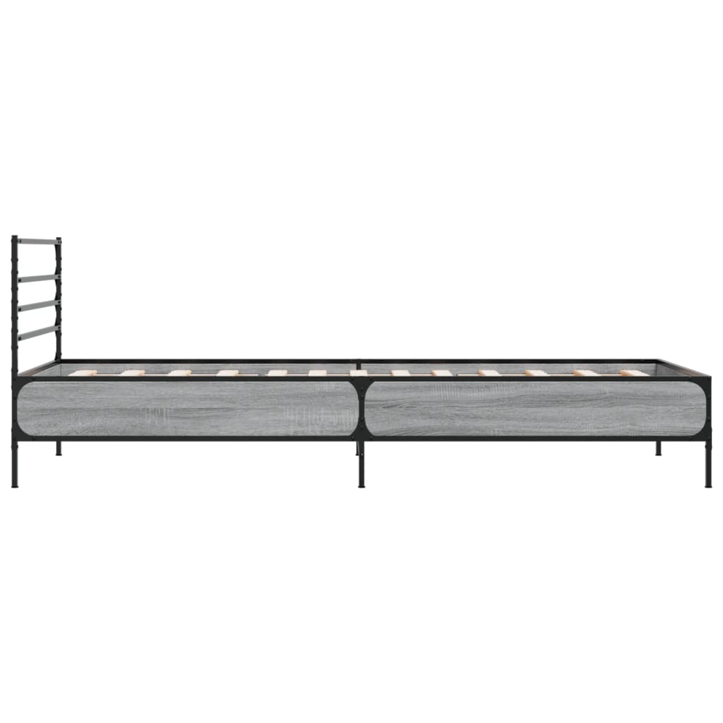 Cadre de lit sans matelas sonoma gris 90x190 cm