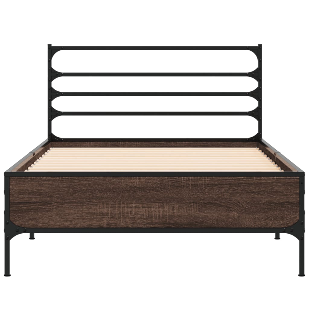 Cadre de lit sans matelas chêne marron 90x190 cm