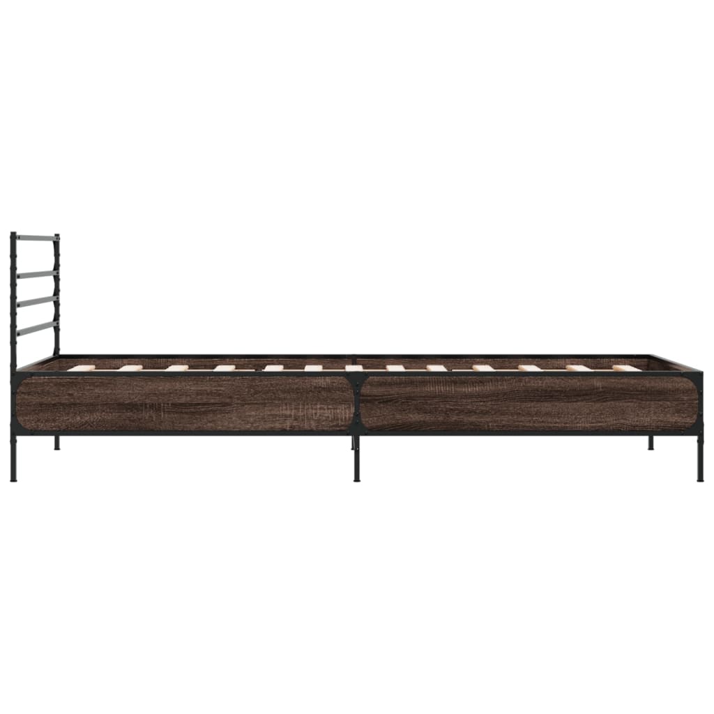 Cadre de lit sans matelas chêne marron 90x190 cm