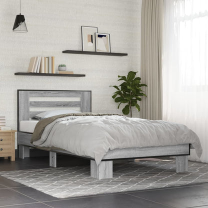 Cadre de lit sans matelas sonoma gris 90x200 cm