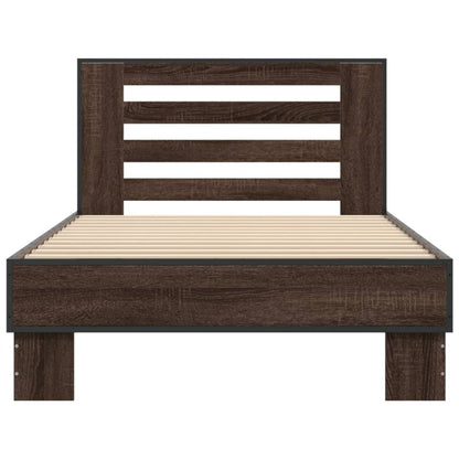 Cadre de lit sans matelas chêne marron 90x200 cm