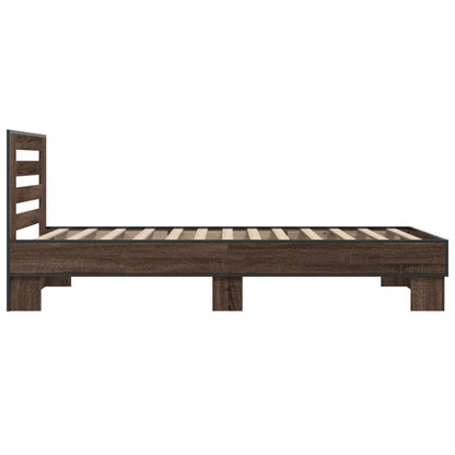 Cadre de lit sans matelas chêne marron 90x200 cm