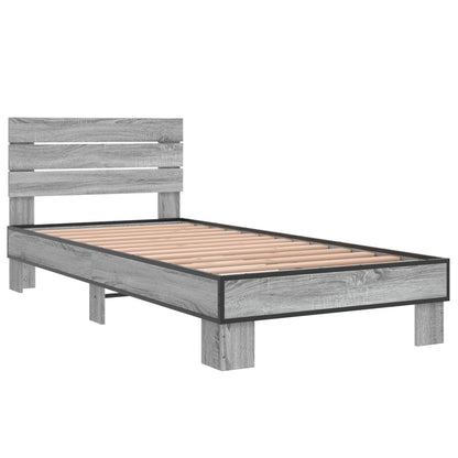 Cadre de lit sans matelas sonoma gris 100x200 cm