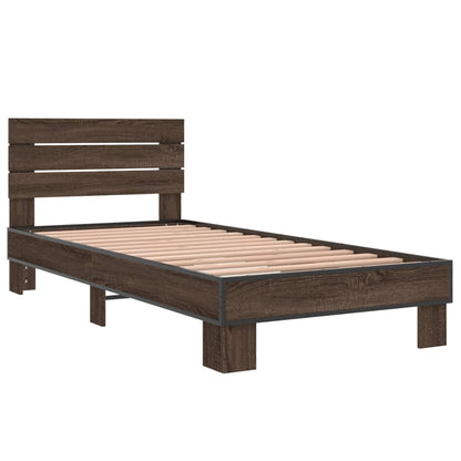 Cadre de lit sans matelas chêne marron 100x200 cm