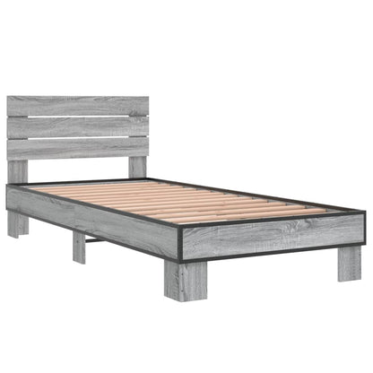 Cadre de lit sans matelas sonoma gris 90x200 cm