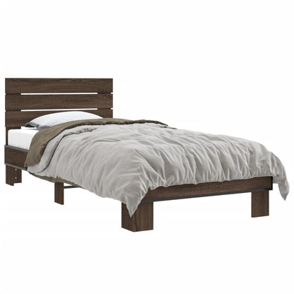 Cadre de lit sans matelas chêne marron 90x200 cm