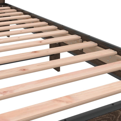 Cadre de lit sans matelas chêne marron 90x200 cm