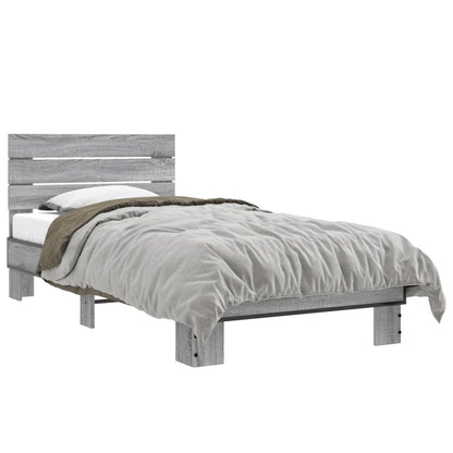 Cadre de lit sans matelas sonoma gris 90x190 cm