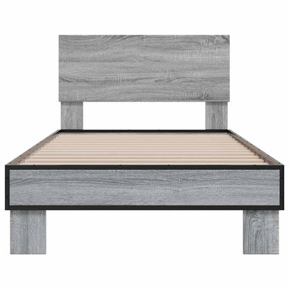 Cadre de lit sans matelas sonoma gris 100x200 cm