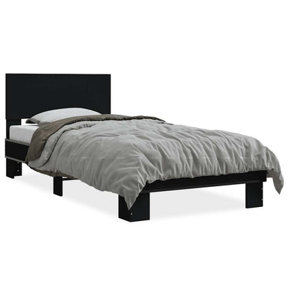 Cadre de lit sans matelas noir 90x190 cm